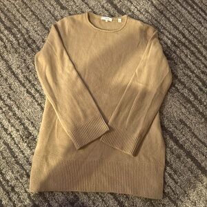 Vince 100 % Cashmere Tunic Sweater camel color SZ M🎈🎈🎈